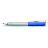 faber castell loom metallic blue fountain pen
