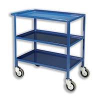 Facilities Tray Trolley 3 Tier Blue 693028