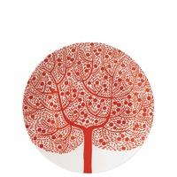 fable red tree accent side plate 22cm karolin schnoor