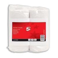 Facilities Kitchen Towels Twinpack 2-Ply Sheets 55 per Roll White Pack