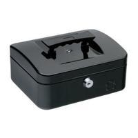 Facilities Cash Box with 5-compartment Tray Steel Spring Lock 8 Inch