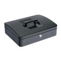 facilities cash box with 5 compartment tray steel spring lock 12 inch