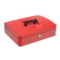 Facilities Cash Box with 5-compartment Tray Steel Spring Lock 12 Inch