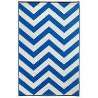 fab hab laguna outdoor rug in blue white chevron medium