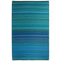 FAB HAB CANCUN OUTDOOR RUG in Blue Stripe - Large