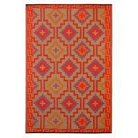 fab hab lhasa outdoor rug in orange violet red standard