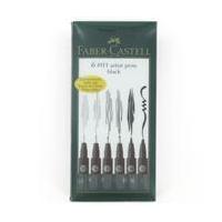 Faber-Castell 6 PITT Aritist Pens Black