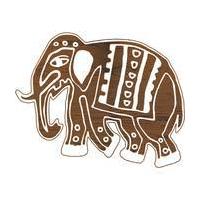 Fabric Creations Parade Elephant Block Printing Stamp 5.8 x 4.4 x 1.4 Inches