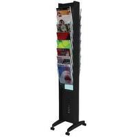 Fast Paper Black Double-Sided 16 Compartment Literature Display