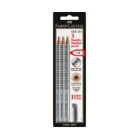 Faber-Castell Grip 2001 3 Pencils with Eraser