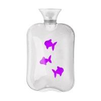 fashy hot water transparent with floating pink fish