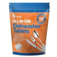 facilities all in one dishwasher tablets pack of 100 tablets 940479