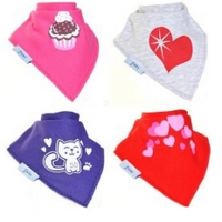 Fab Four Zippy Fun bandana bib - 4 pack