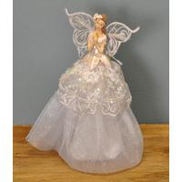 fairy angel christmas tree topper white dress by premier