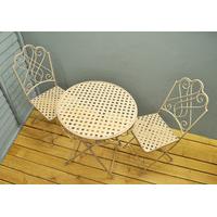 factory second tea for two 3 piece garden bistro set in fawn by gardma ...