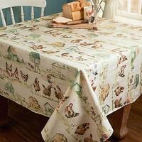Farmyard Oil Tablecloth