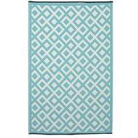 FAB HAB MARINA OUTDOOR RUG in Eggshell Blue & White - Large