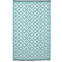 fab hab marina outdoor rug in eggshell blue white large