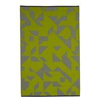 fab hab santa cruz outdoor rug in lime grey medium