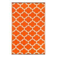 FAB HAB TANGIER OUTDOOR RUG in Carrot & White - Large