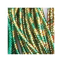Fancy Metallic Thread 5m Card - Green/Gold