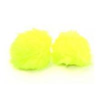 Faux Fur BonPom Pompoms Neon Yellow