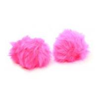 Faux Fur BonPom Pompoms Fuchsia