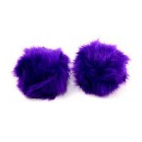 Faux Fur BonPom Pompoms Purple