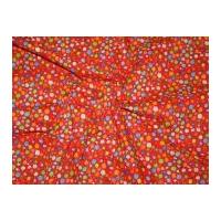 Fancy Balloons Print Polycotton Dress Fabric Red