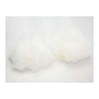 Faux Fur BonPom Pompoms White