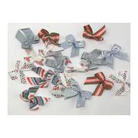 Fantasia Colour Co-ordinating Ribbon Bows Argent Christmas