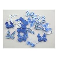 Fantasia Colour Co-ordinating Ribbon Bows Dazzling Blue