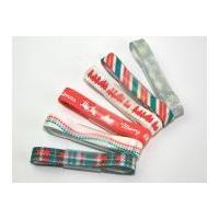 Fantasia Colour Co-ordinating Ribbon Bundles Christmas Red