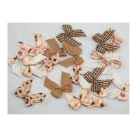 Fantasia Colour Co-ordinating Ribbon Bows Chocolate Fantasy