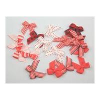 Fantasia Colour Co-ordinating Ribbon Bows Lollipop Red