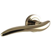 Faro Polished Nickel Lever Handle on 50mm Rose