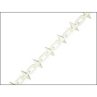 Faithfull Plastic Chain 6mm 12.5M White Spiked