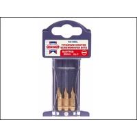 Faithfull Titanium Screwdriver Bits Slotted 6mm x 25mm Pack 3