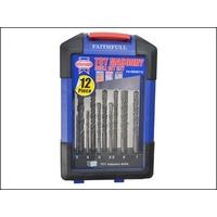 faithfull 12 piece tct masonry drill set 3 10mm