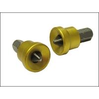 faithfull drywall sdriver adaptor bits 2 ph2