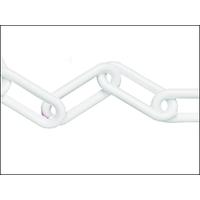 faithfull plastic chain 8mm 125m white