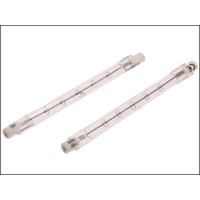 faithfull power plus 500w 110v halogen tubes pack of 2 class c