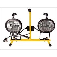 faithfull power plus heavy duty twin head sitelight with tripod 1000w  ...