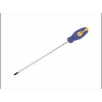 faithfull pozidriv soft grip screwdriver 2pz x 250mm long reach