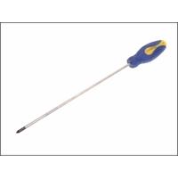 faithfull pozidriv soft grip screwdriver 1pz x 250mm long reach