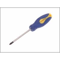 faithfull pozidriv soft grip screwdriver 2pz x 100mm