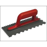 faithfull round 4mm 7mm notched trowel plastic handle 11 x 412in