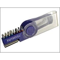 faithfull screw bit set of 9 crv ph pz torx