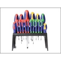 Faithfull Screwdriver Set of 18 On Rack