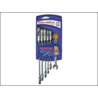 Faithfull Ratchet Combination Spanner Flex Head Set of 6